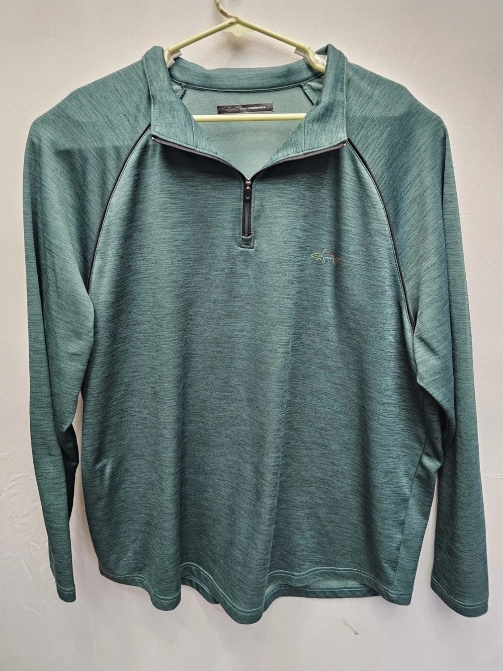 Greg Norman Quarter Zip Golf Pullover Men's Size XXL Green Fleece MockNeck